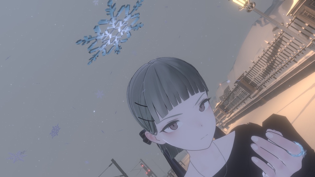 【ギミック付き】SnowFlake 指輪&ヘイローセット