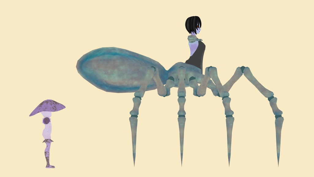 3Dモデル「二条式アラクネ&舞弧ニド」【VRChat向け】