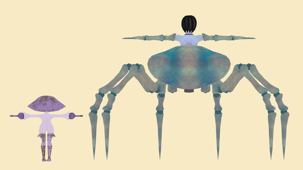 3Dモデル「二条式アラクネ&舞弧ニド」【VRChat向け】