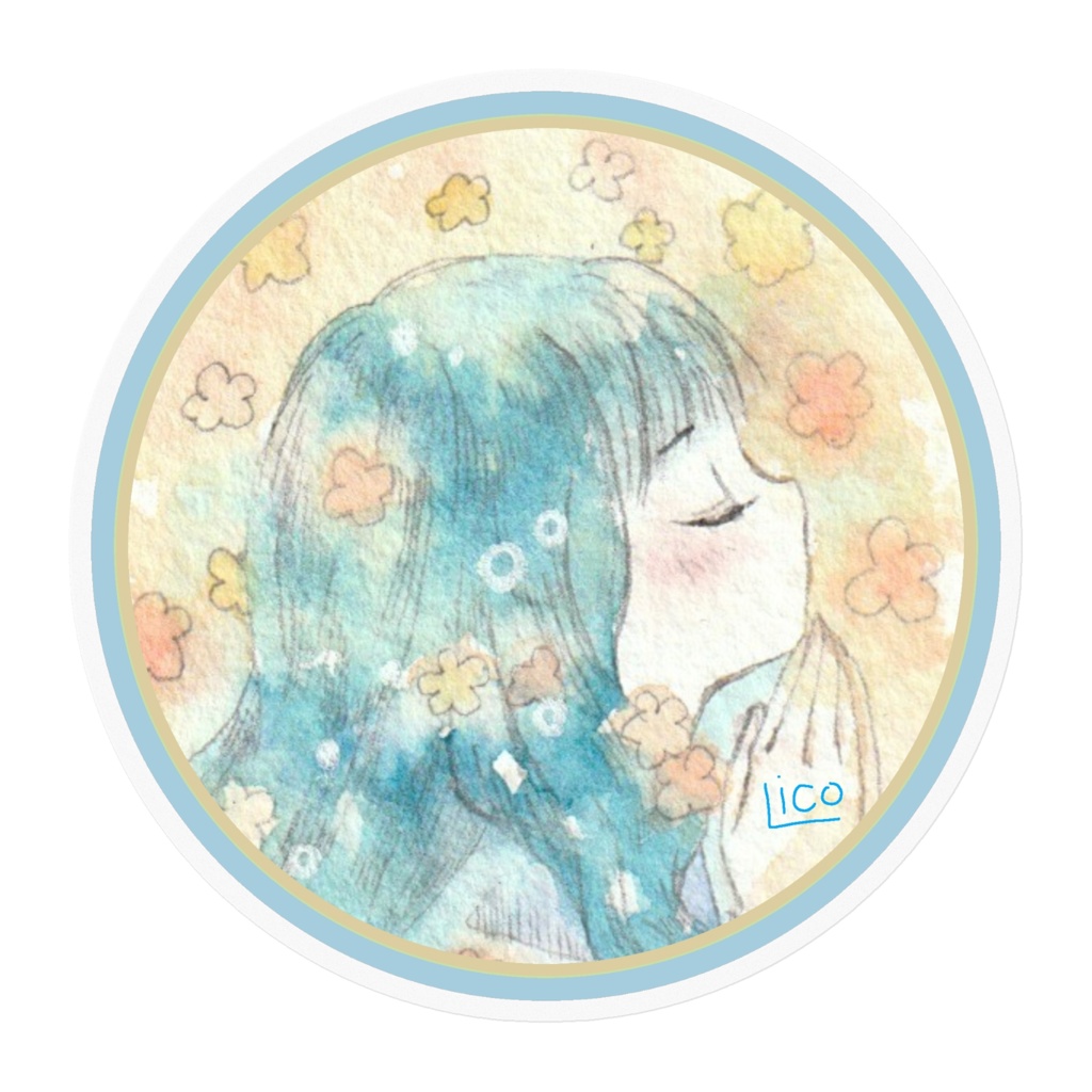 ふわり。*°クリアステッカー