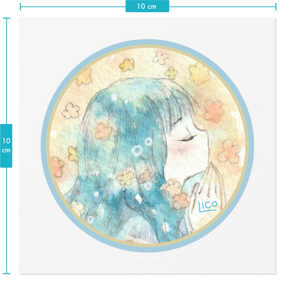 ふわり。*°クリアステッカー