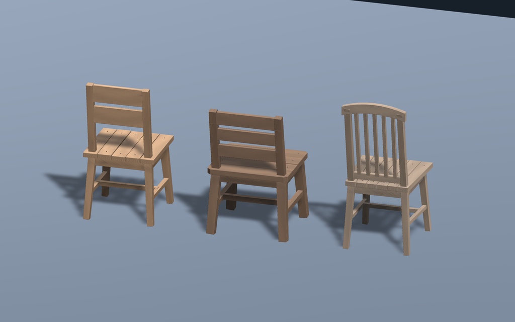 Old Wooden Chairs – 3D Asset Pack Vol.1