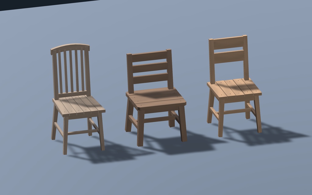 Old Wooden Chairs – 3D Asset Pack Vol.1