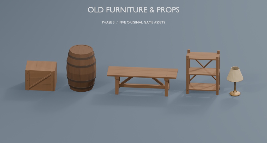 Old Furniture & Props – 15 Asset Pack Vol.1