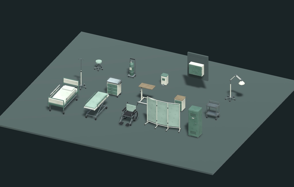 Abandoned Hospital Props Pack Vol.1