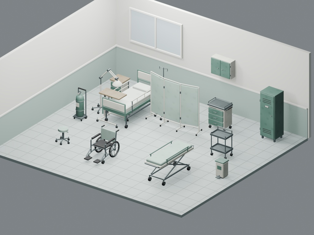 Abandoned Hospital Props Pack Vol.1
