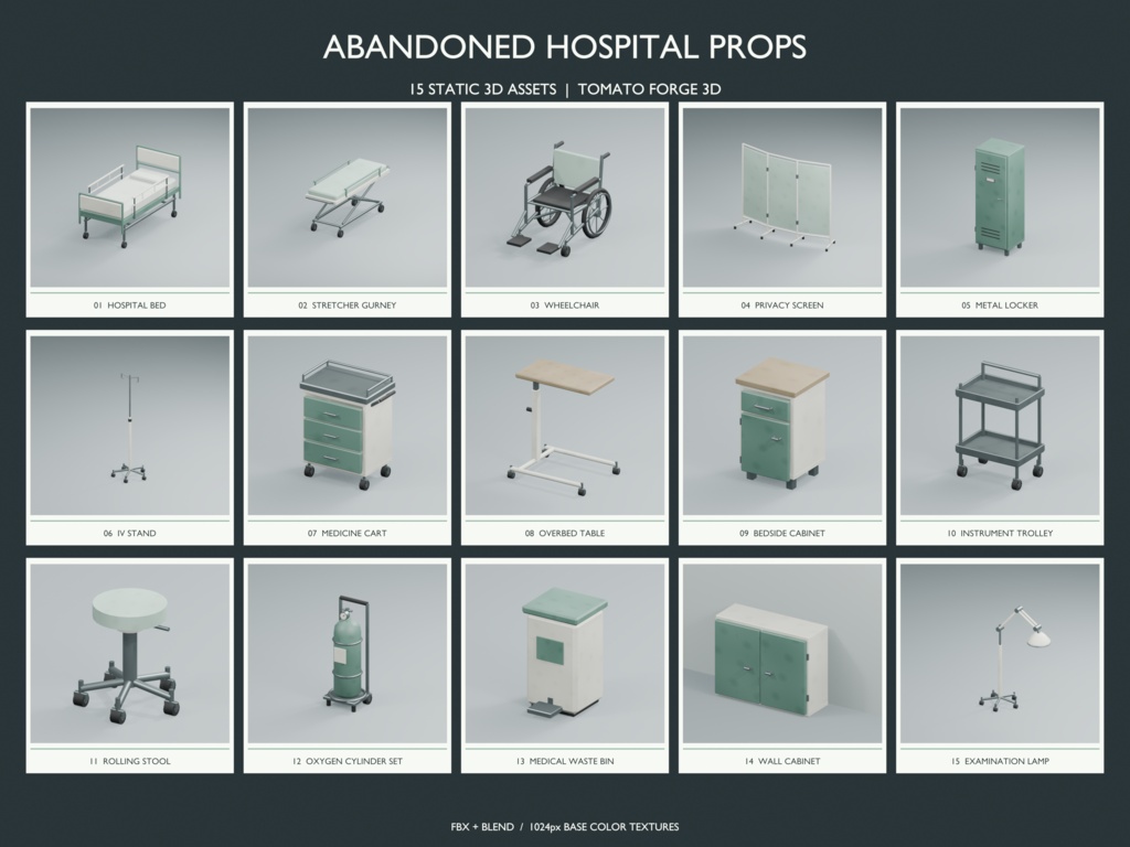 Abandoned Hospital Props Pack Vol.1
