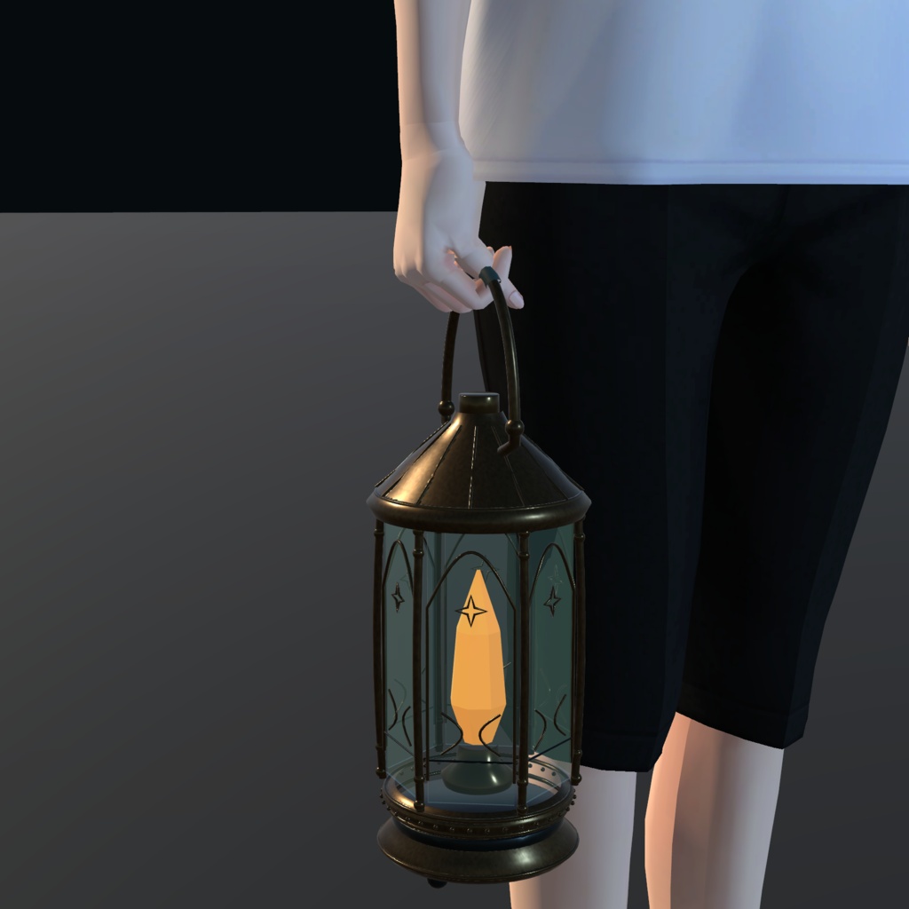 【VRChatアバター向け】Fantasy Hand Lantern|幻想アンティーク手持ちランタン