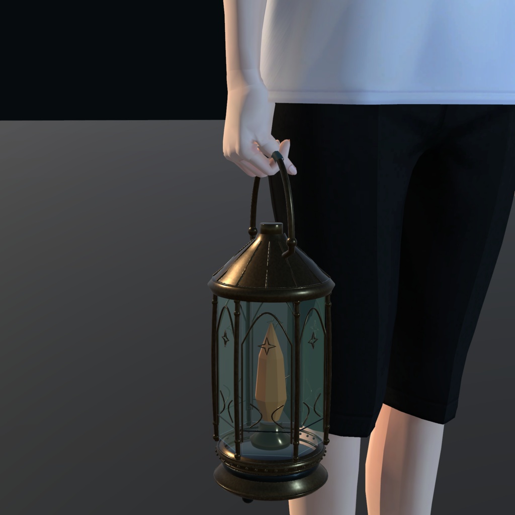 【VRChatアバター向け】Fantasy Hand Lantern|幻想アンティーク手持ちランタン