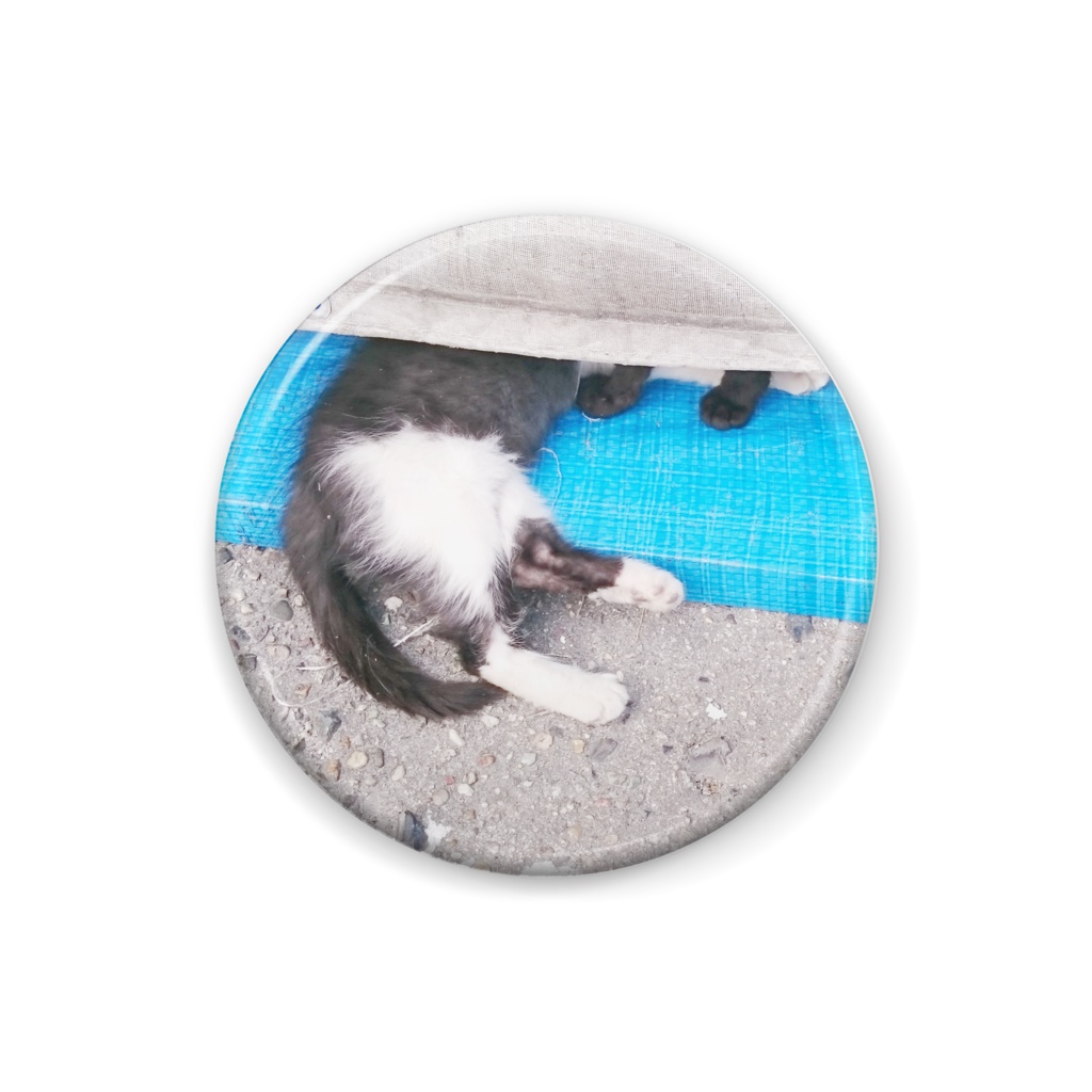 熟睡猫のおしりバッジ