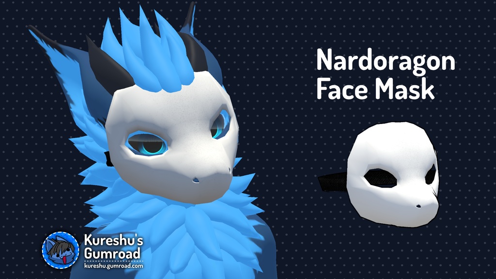 Nardoragon Face Mask (VRChat PC and Quest Compatible)