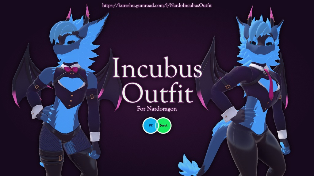 Nardoragon Incubus Outfit (VRChat PC and Quest Compatible)