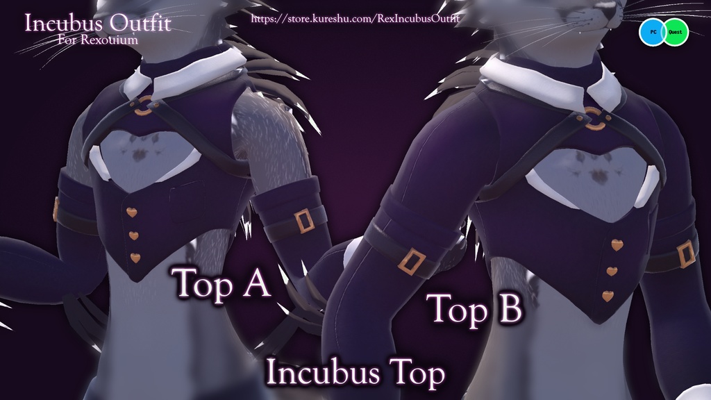 Rexouium Incubus Outfit (VRChat PC and Quest Compatible)