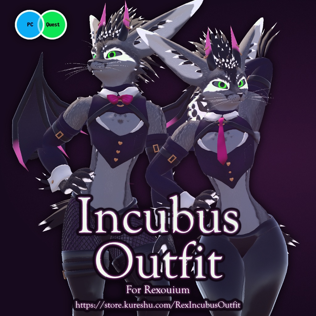 Rexouium Incubus Outfit (VRChat PC and Quest Compatible)