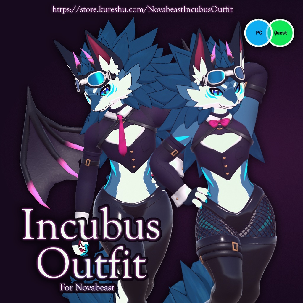 Novabeast Incubus Outfit (VRChat PC and Quest Compatible)