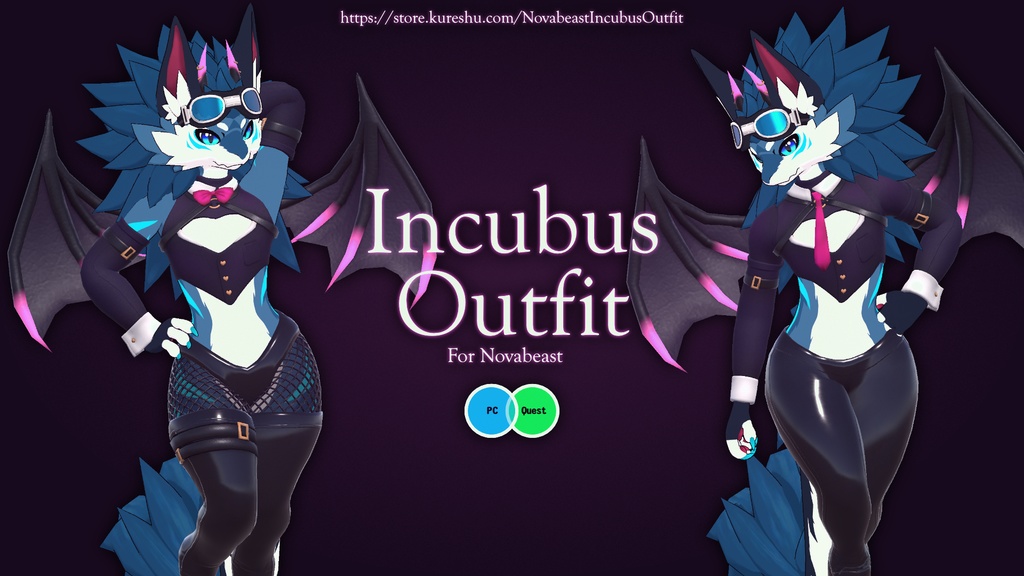 Novabeast Incubus Outfit (VRChat PC and Quest Compatible)