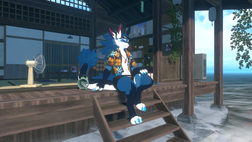 Beach Outfit for Novabeast & Nightbeast (VRChat PC and Quest Compatible)