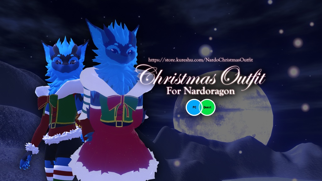 Nardoragon Christmas Outfit (VRChat PC and Quest Compatible)