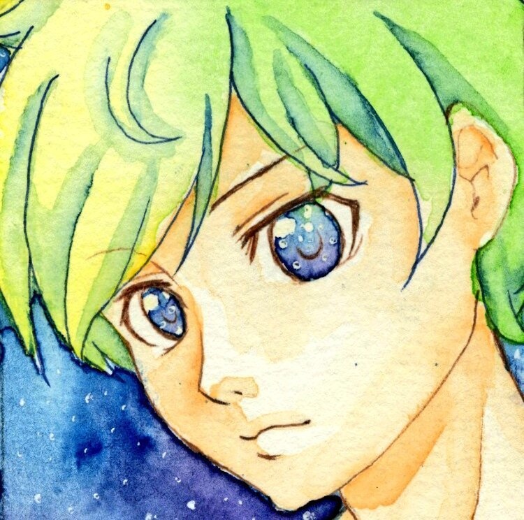 ミニ原画「目の中の宙」
