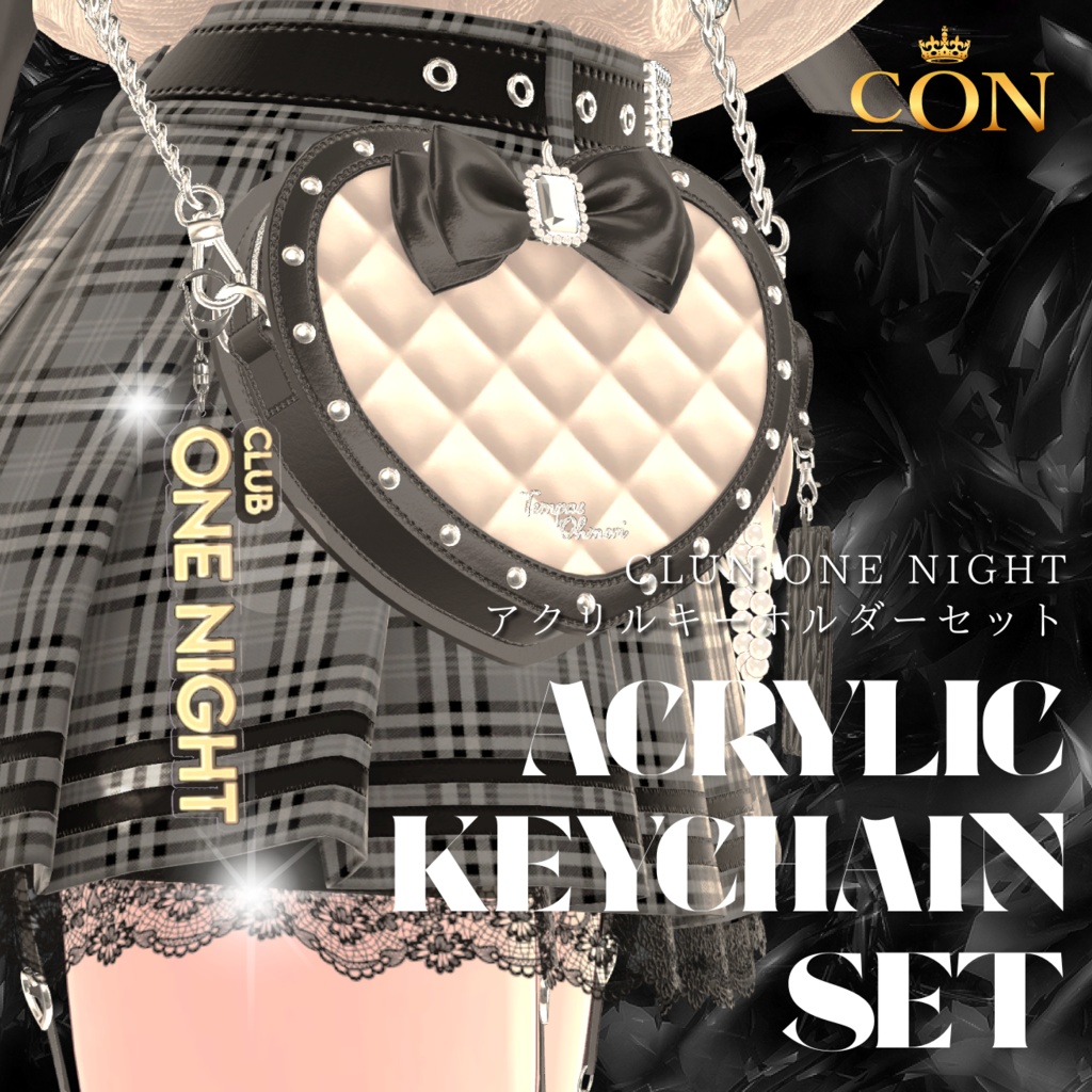 【無料】【VRchat用】CLUB ONE NIGHTアクリルキーホルダー
