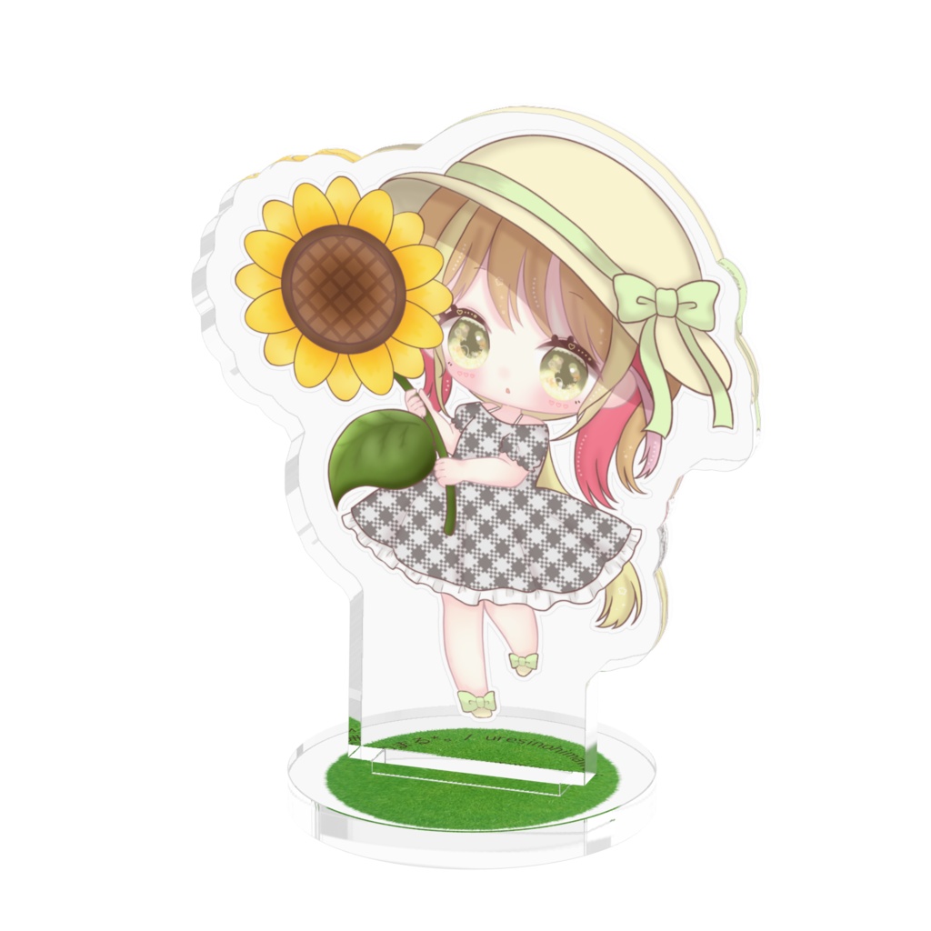 【アクスタ】「ひまわりを抱えた向日葵」【illustration by まる*。】50mm/miniサイズ