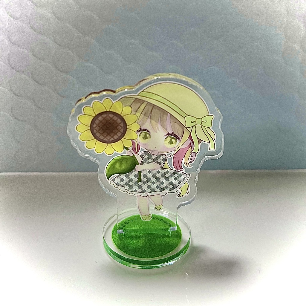 【アクスタ】「ひまわりを抱えた向日葵」【illustration by まる*。】50mm/miniサイズ