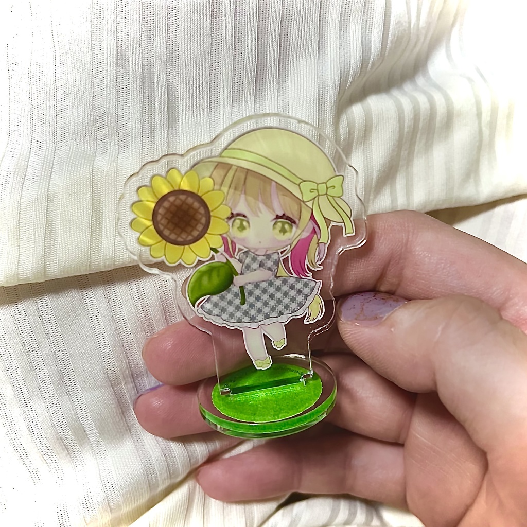 【アクスタ】「ひまわりを抱えた向日葵」【illustration by まる*。】50mm/miniサイズ