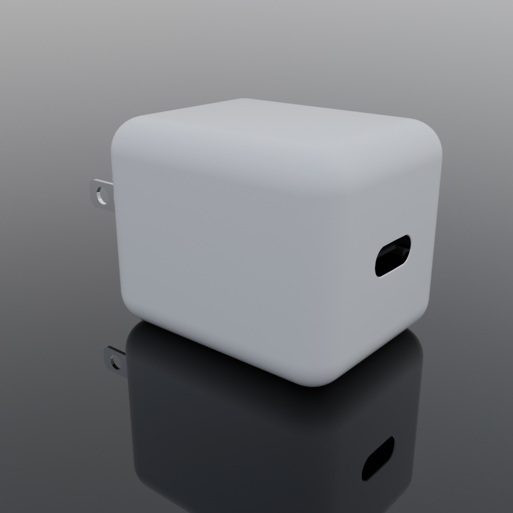 充電器の3Dモデル (Type-C)
