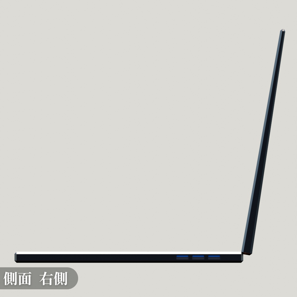 ノートパソコンの3Dモデル