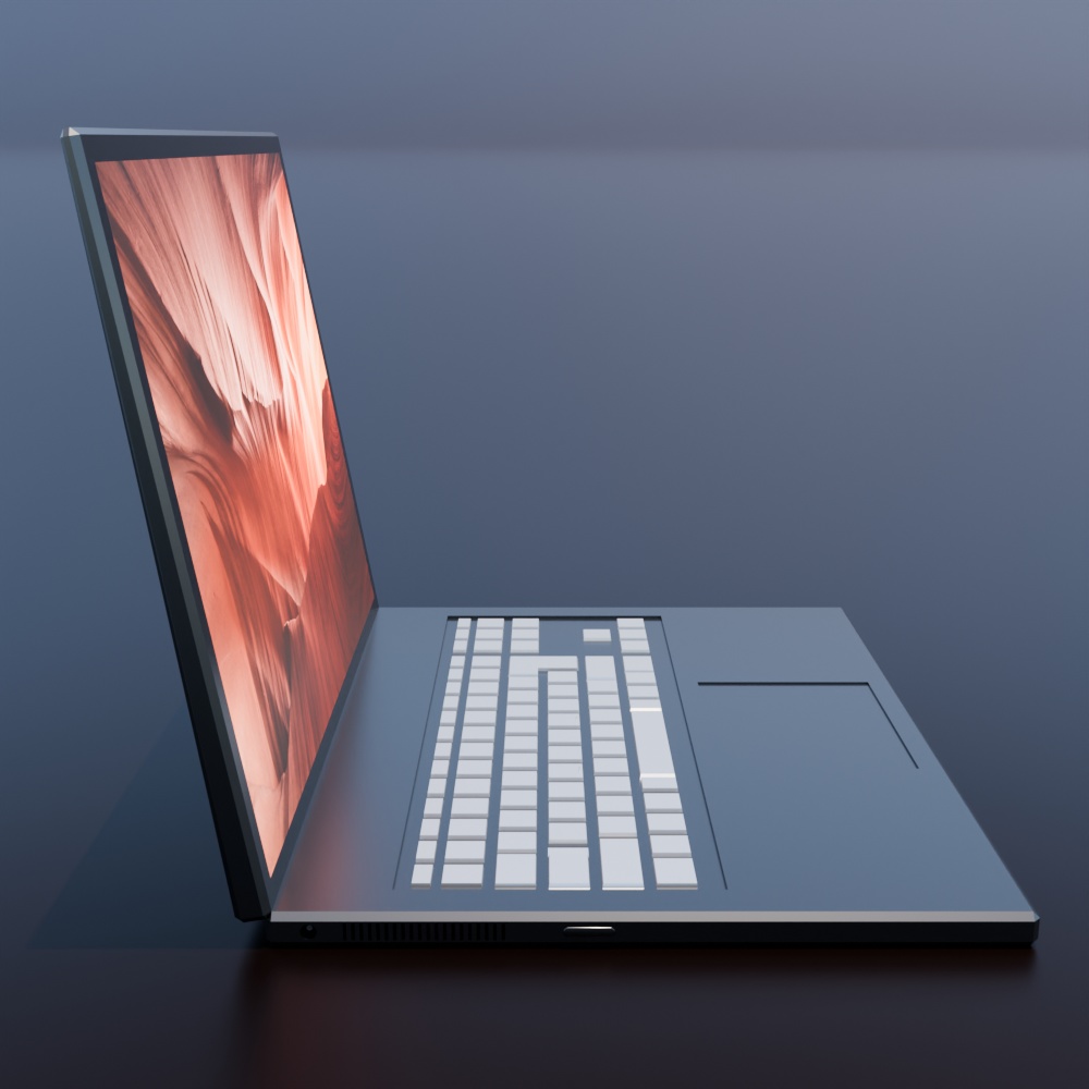 ノートパソコンの3Dモデル