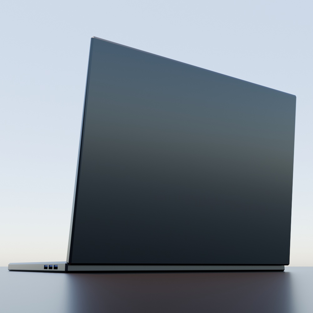 ノートパソコンの3Dモデル