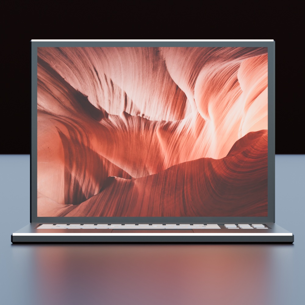 ノートパソコンの3Dモデル