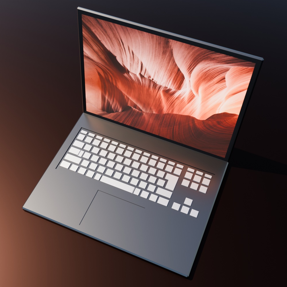 ノートパソコンの3Dモデル