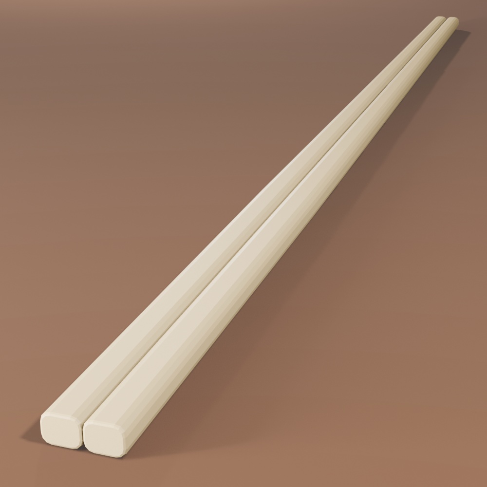 割り箸の3Dモデル
