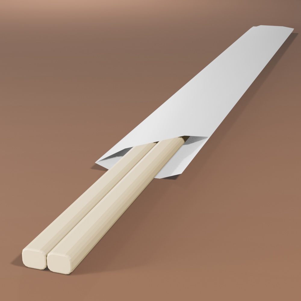 割り箸の3Dモデル