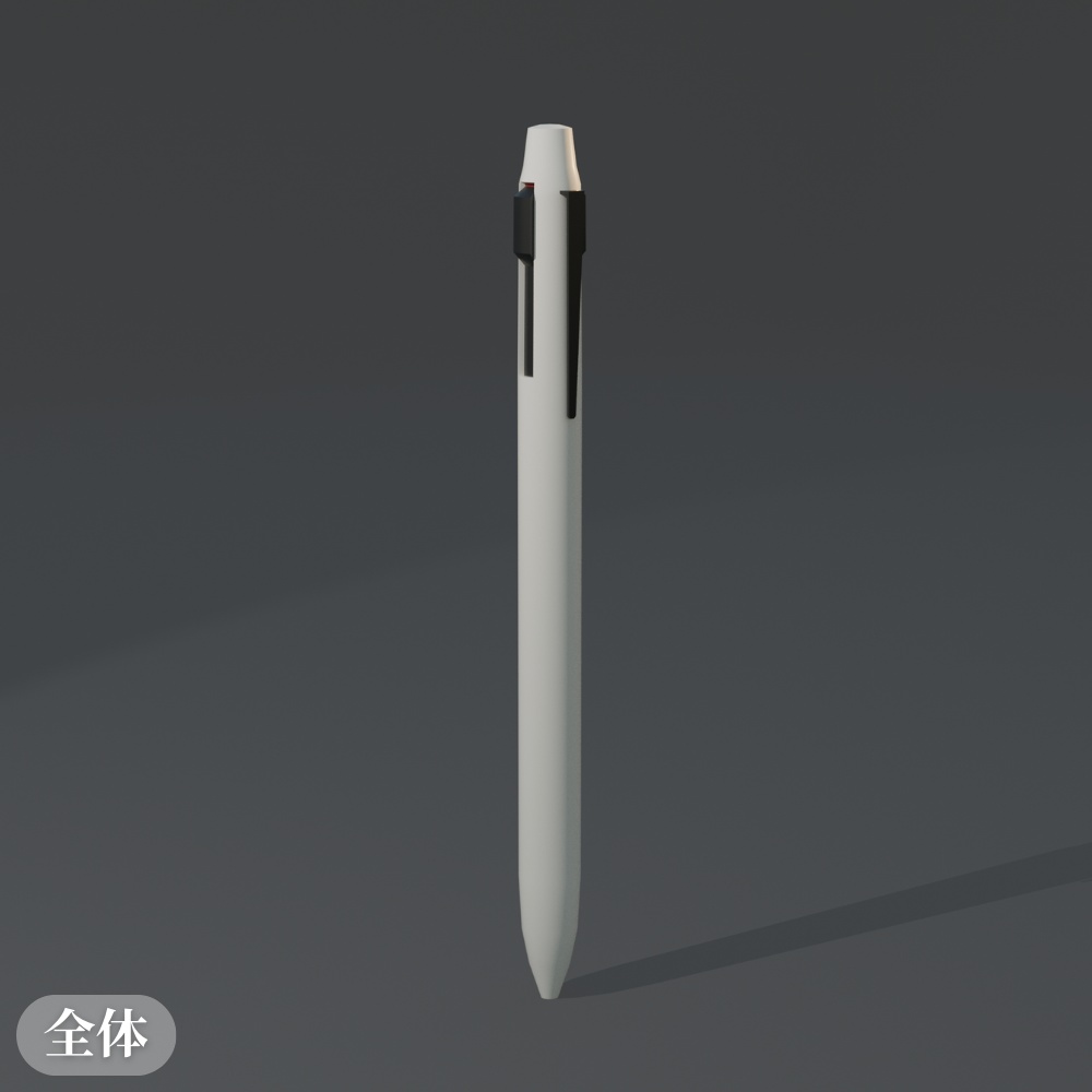 3色の多機能ボールペンの3Dモデル
