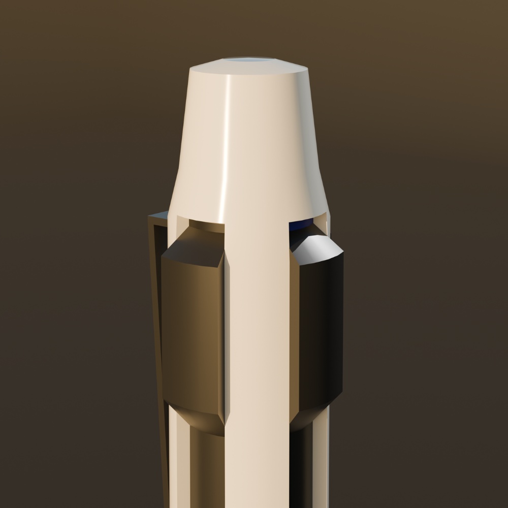 3色の多機能ボールペンの3Dモデル