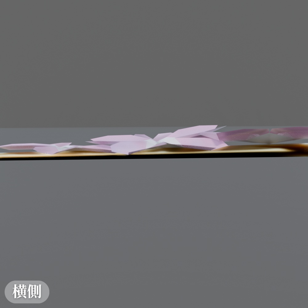 桜の髪飾りの3Dモデル