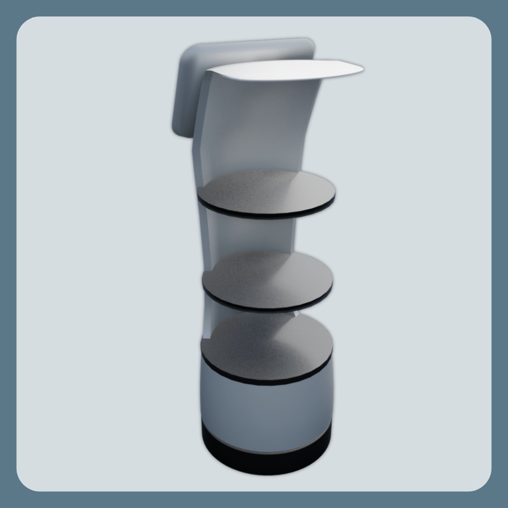 配膳ロボの3Dモデル