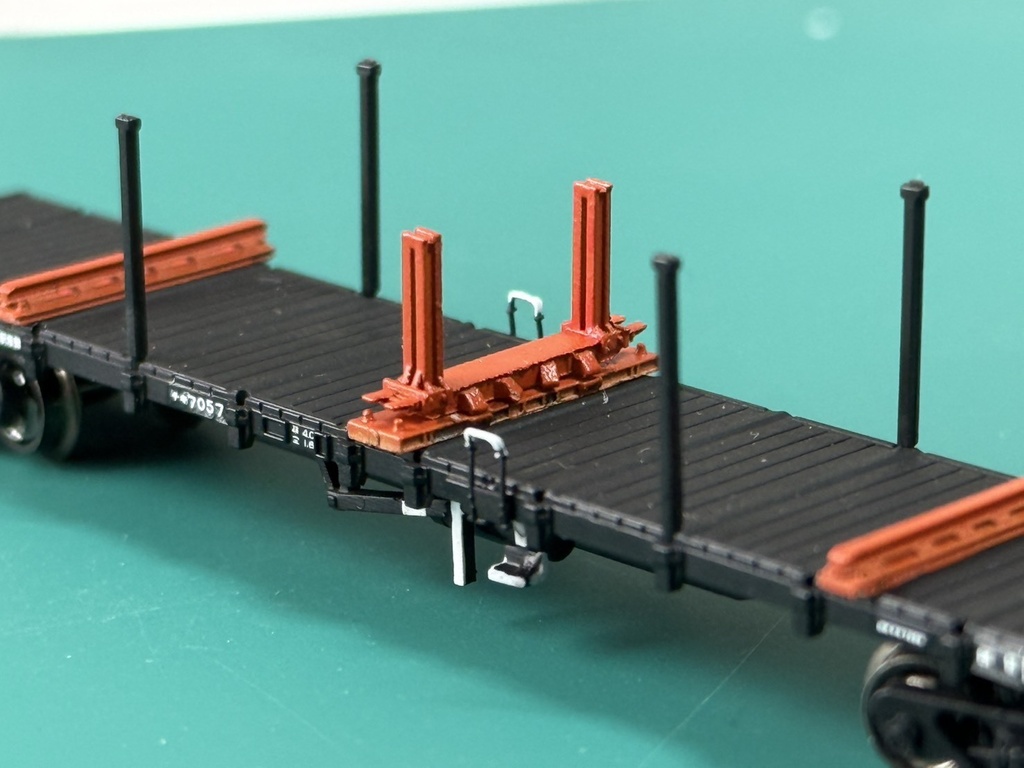 【Nゲージ】定尺チキ車用 手すり 4両分 無塗装品