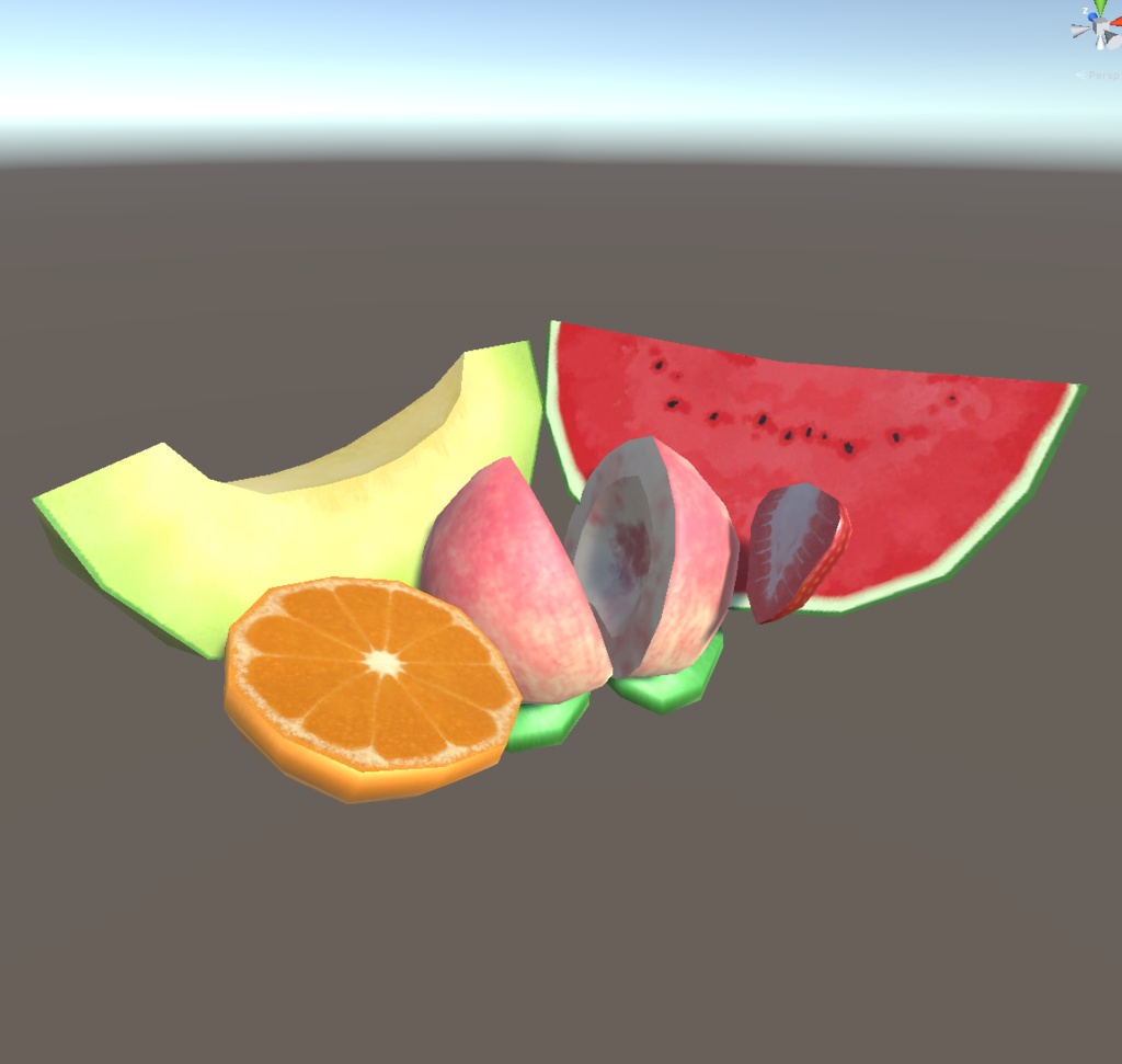 果物の3Dモデル11種(カットバージョンあり)