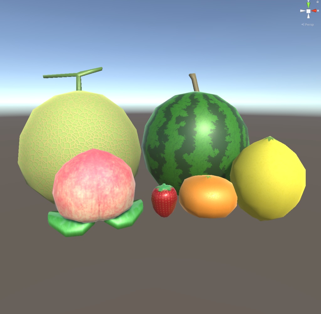 果物の3Dモデル11種(カットバージョンあり)