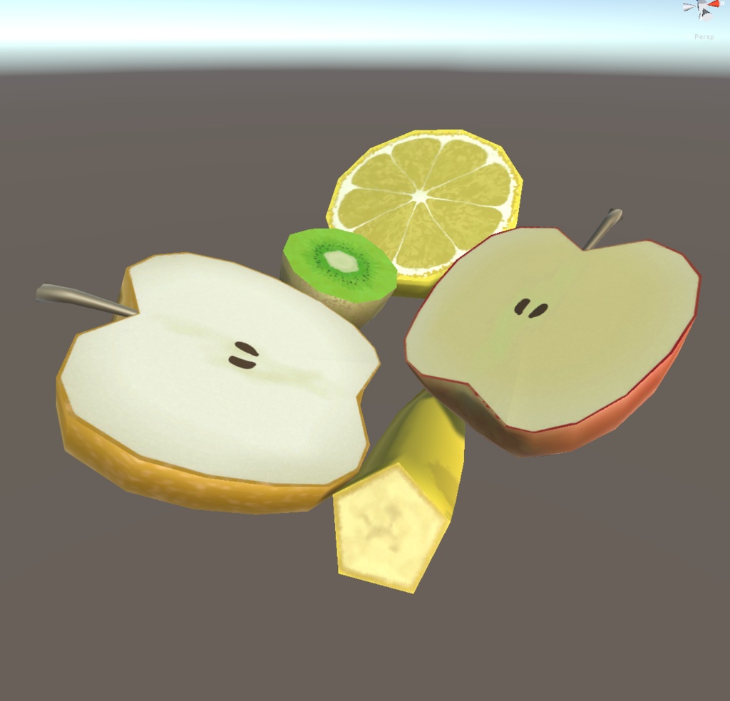 果物の3Dモデル11種(カットバージョンあり)