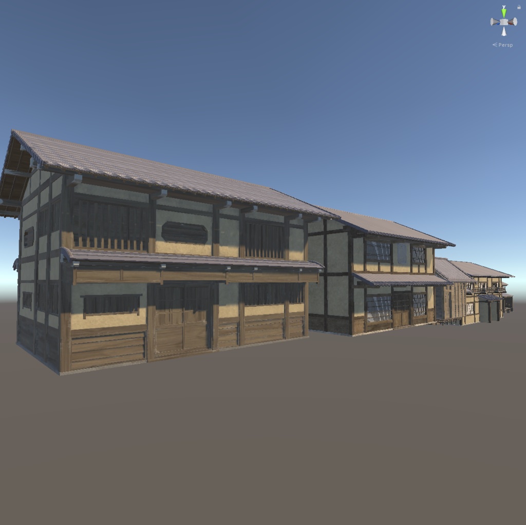 和風の家の3Dモデル 6種類