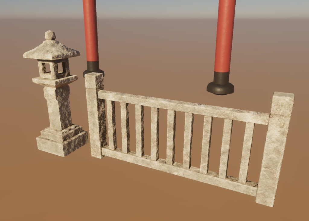 鳥居とか灯篭の3Dモデル