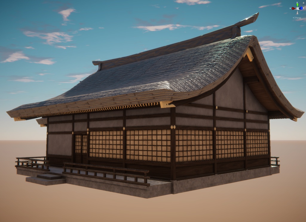 神社の3Dモデル