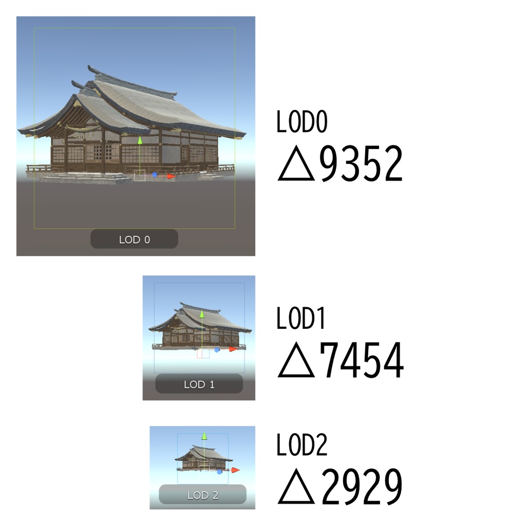 神社の3Dモデル