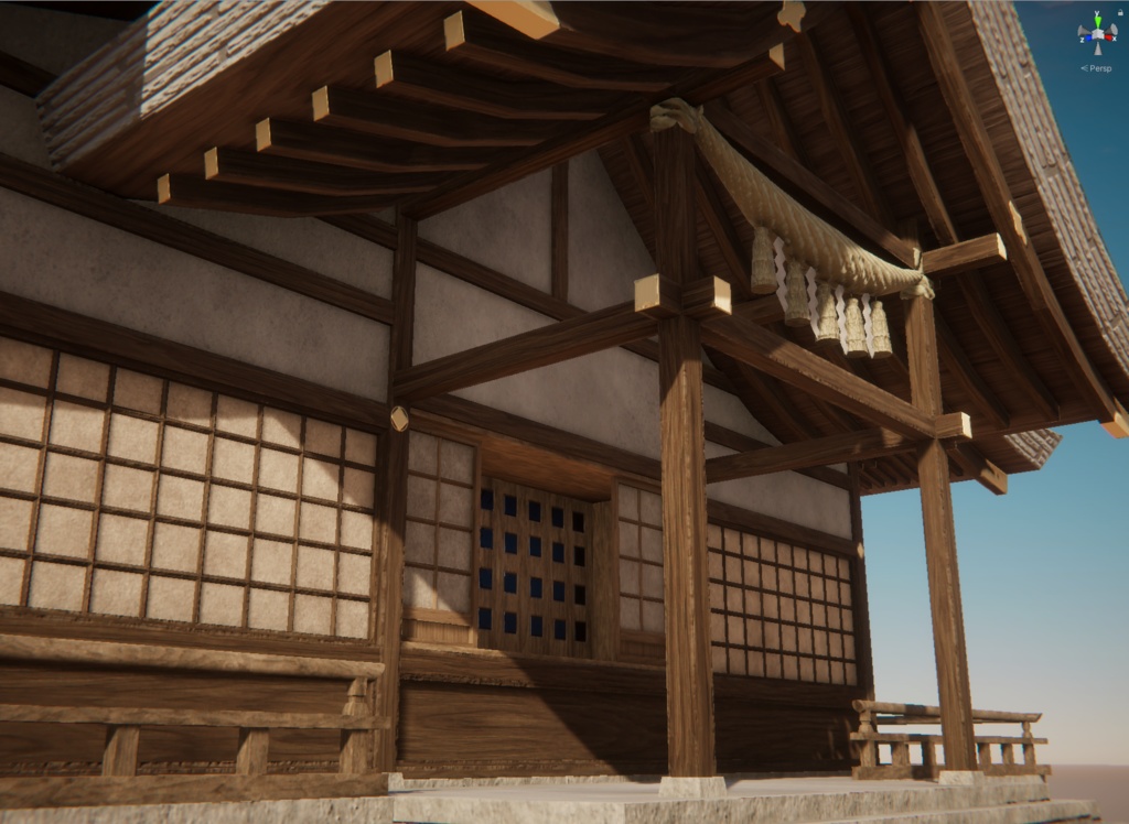 神社の3Dモデル