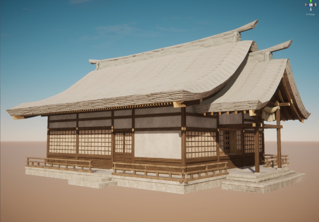 神社の3Dモデル