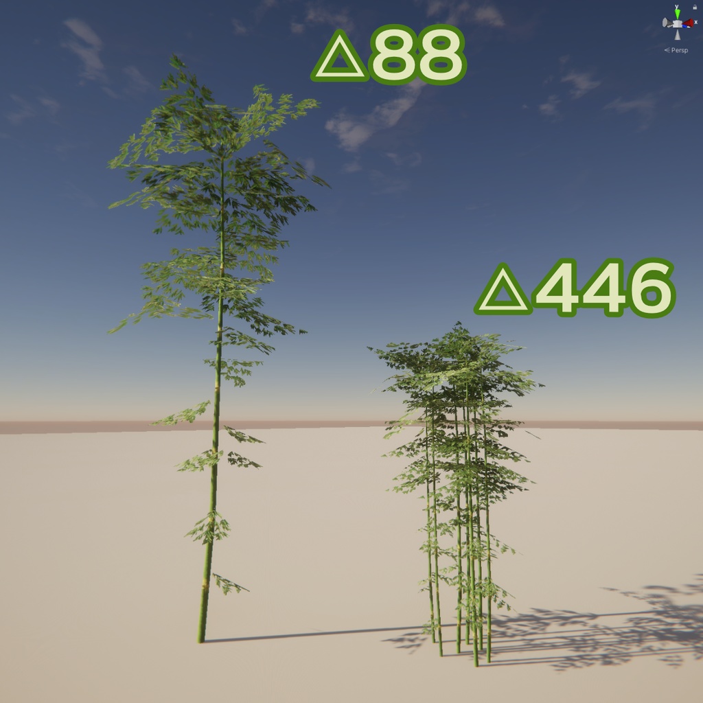 竹の3Dモデル(4種)